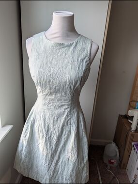 eva mendes for New York & Company Sleeveless Mint Green Fit-and-Flare Dress